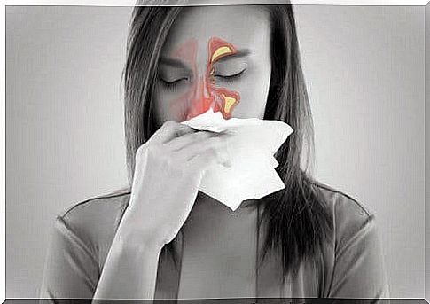 Calm sinusitis with hot water compresses