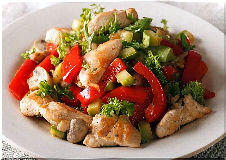 chicken breast with vegetables: ingredients