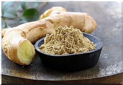 Ginger powder and rhizome for the joints