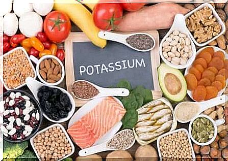 Foods rich in potassium. 