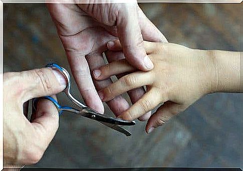 Cut children's nails.