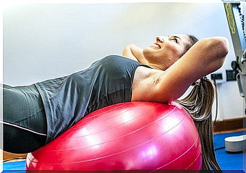 First set of exercises to be performed with a gym ball