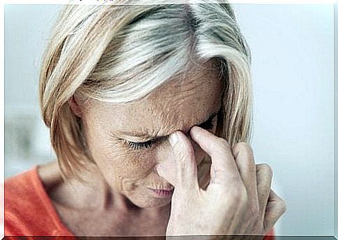 Woman suffering from sinusitis